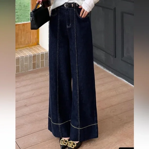 Commense Dark Indigo Flare Jeans - Picture 3 of 8